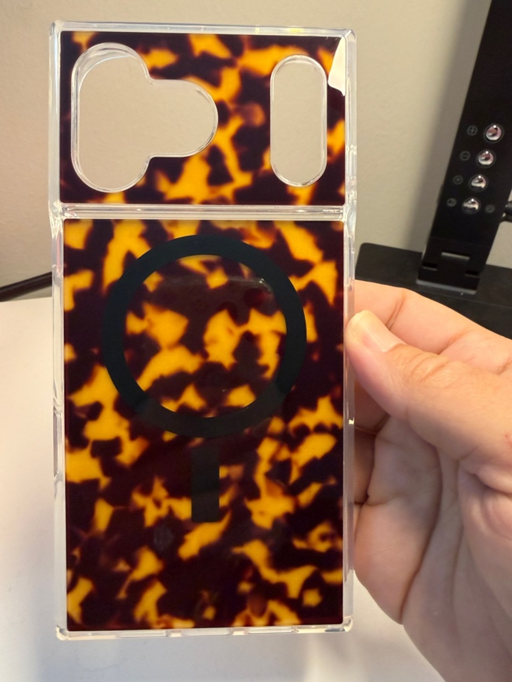 Flaunt Square MagSafe Tortoise iPhone 17 Pro Max Case EUC No Callouts